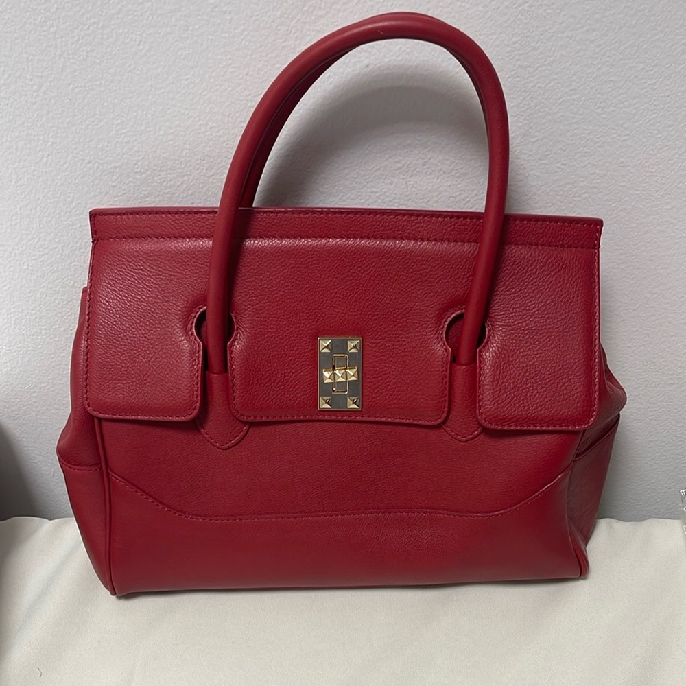 NWOT Elegant Red Leather Handbag